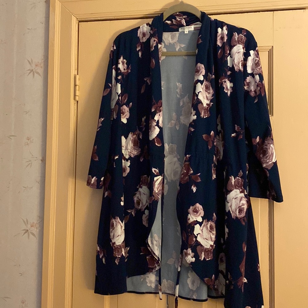 Blue Floral Kimono